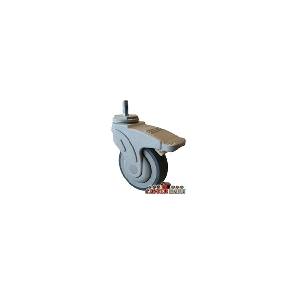 4" Total Locking Nylon Composite Medical Caster, 275 LBS Capacity, S